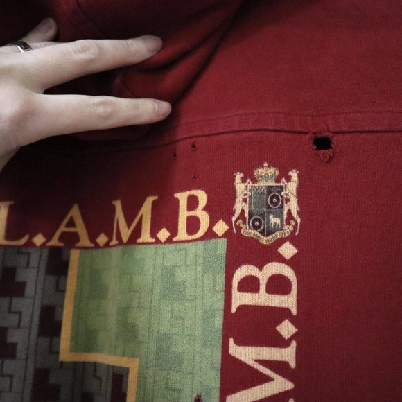 Gwen Stefani L.A.M.B. Red Full Zip Hoodie Size M/L Fall 2007 RARE - Picture 3 of 10